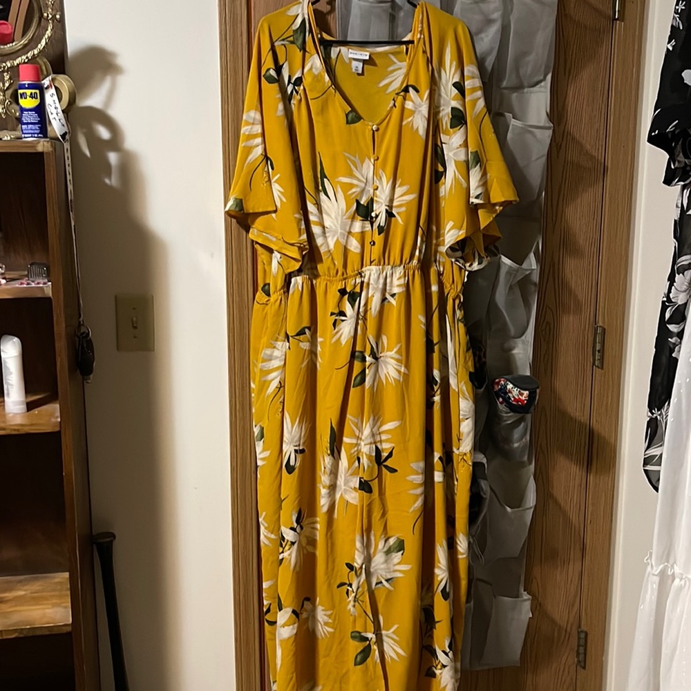 Floral maxi, size 4X